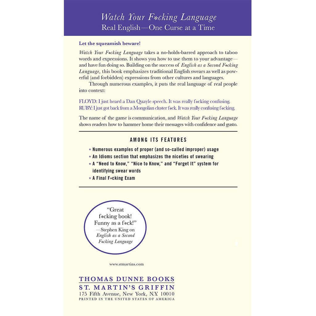 Watch Your F*cking Language How to swear effectively. - Giftsmith