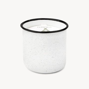 White Woods and Mint Enamelware Candle - Giftsmith