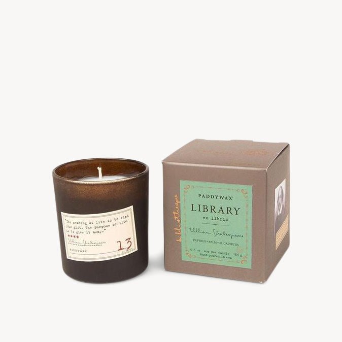 William Shakespeare Library Candle Boxed - Giftsmith