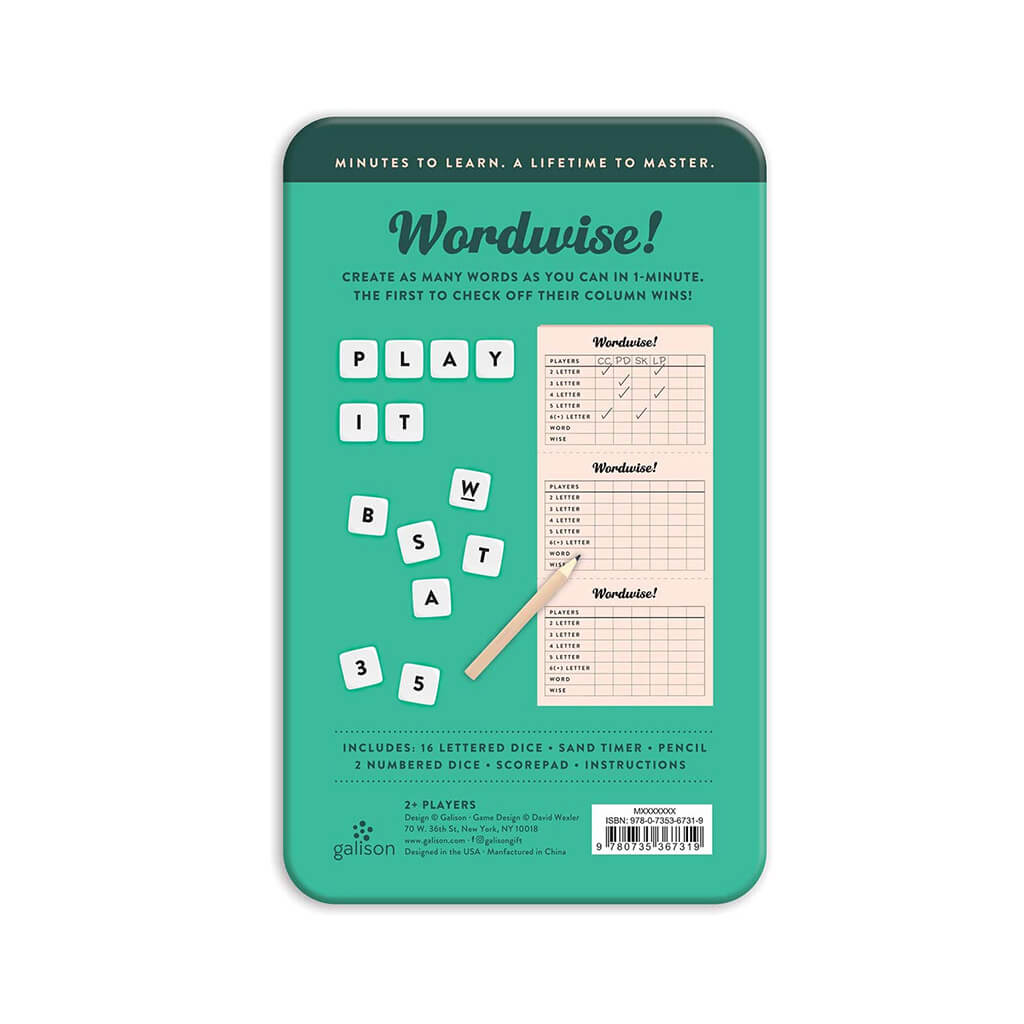 Wordwise! Dice Game - Giftsmith